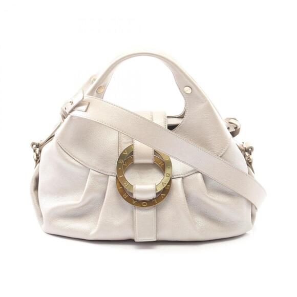Bvlgari Bulgari Chandra Handbag Leather Women's Gray
